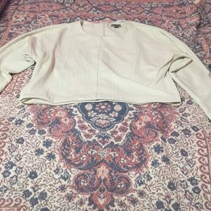 Cream colored comfy cropped sweater